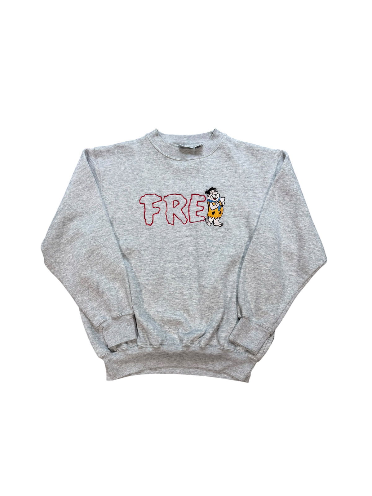 (L) Vintage 1990s Fred Flintstone Embroidered Crewneck Sweater