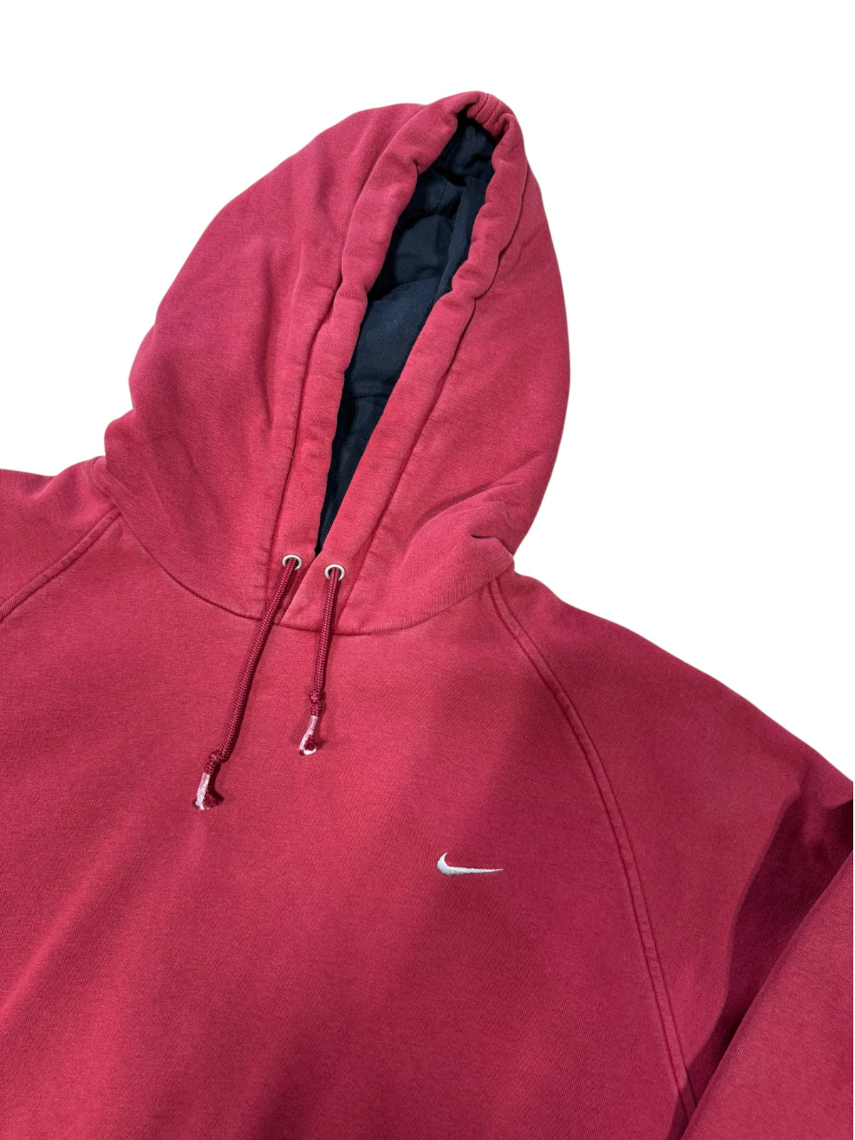 (XL) Y2K Nike Basic Swoosh Red Hoodie
