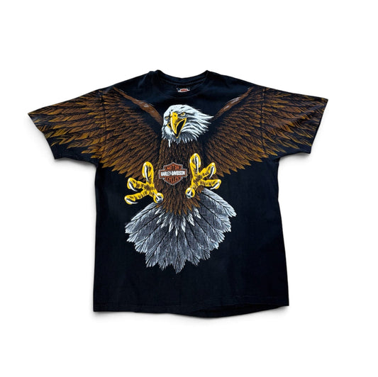 (L) Harley Davidson Eagle All Over Print Tee