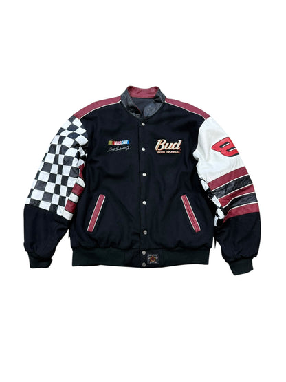1990s Budweiser Jeff Hamilton NASCAR Racing Jacket Sz L