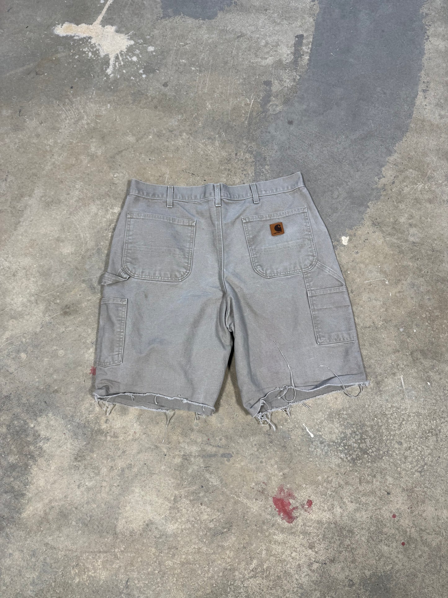 (36W) Vtg Carhartt Relaxed Work Shorts Grey