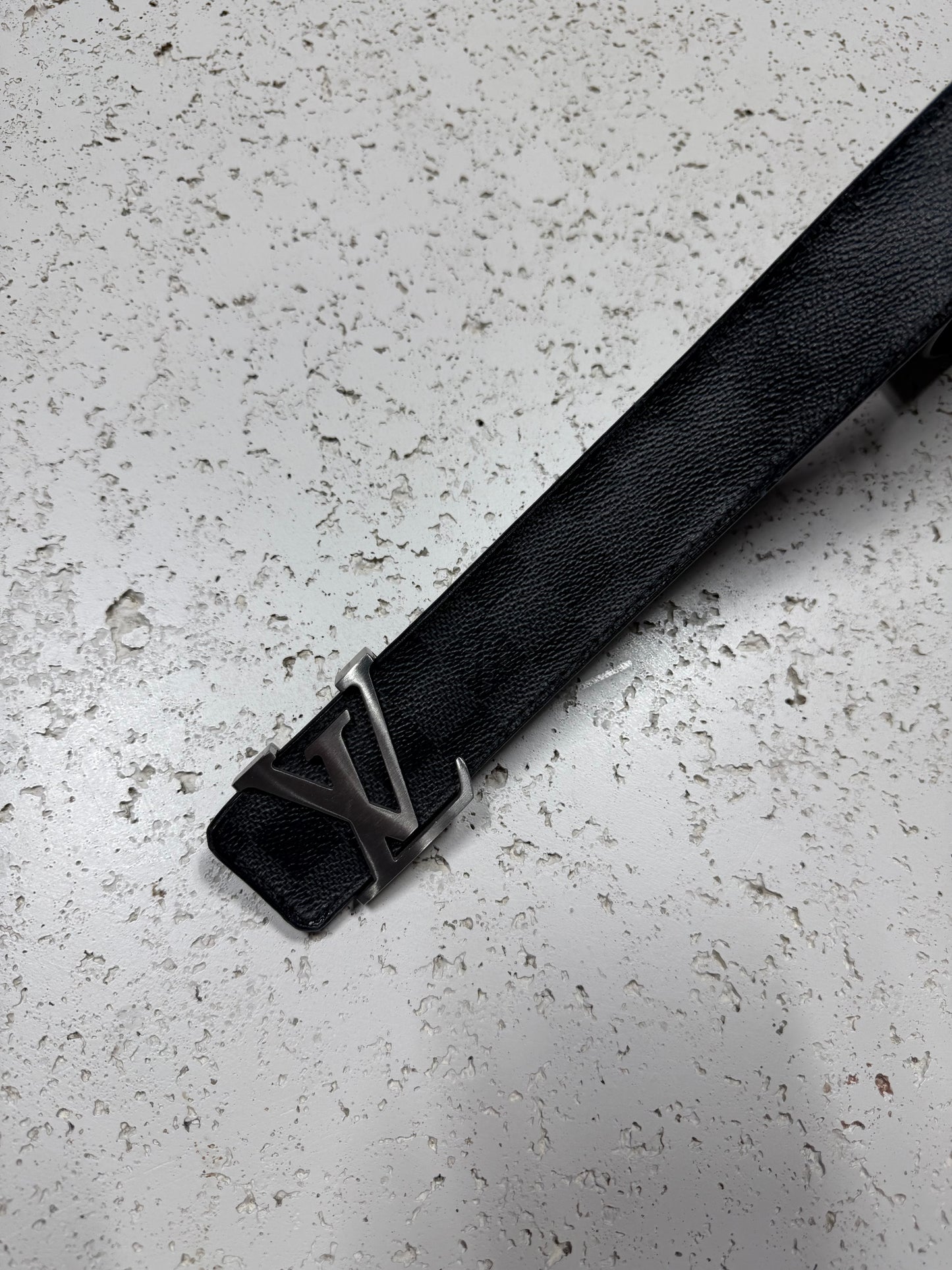 (36) Louis Vuitton Damier Graphite Print Belt