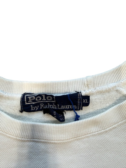 (XL) Vintage 90s Polo White Crewneck