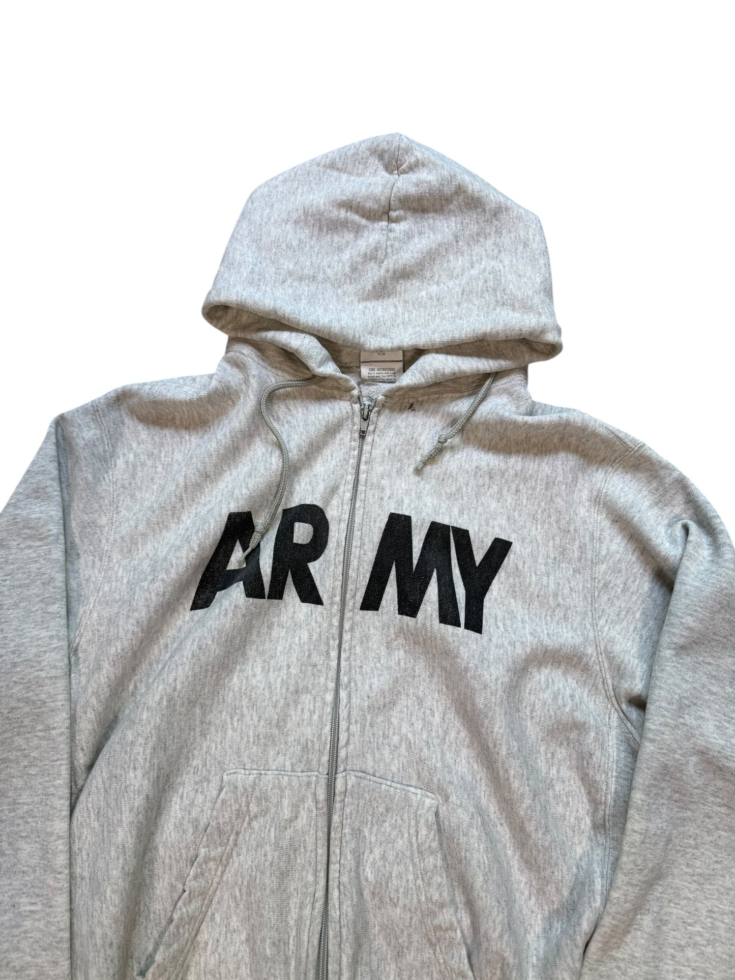 (XL) Vintage 1990s Army Zip Up Hoodie