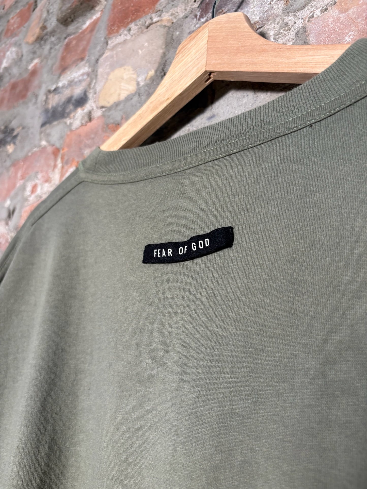 Fear Of God Mainline Moss Green Tee Sz L