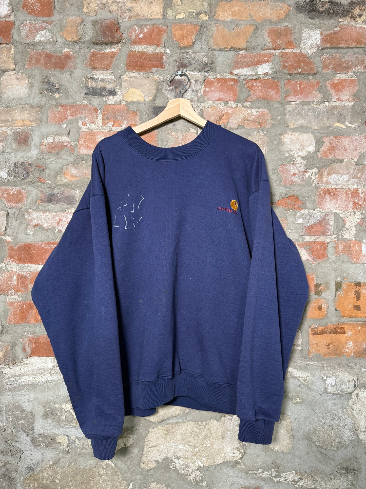 90’s Carhartt Double Lined Navy Crewneck Sz XL