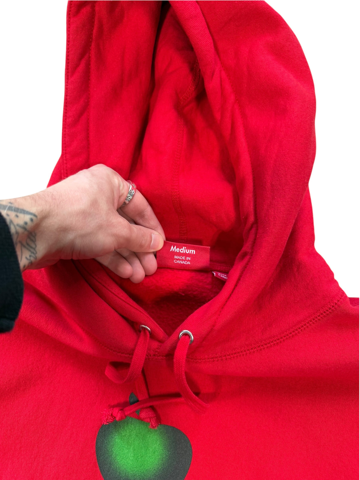 (M) Supreme Apple Hooded Sweatshirt