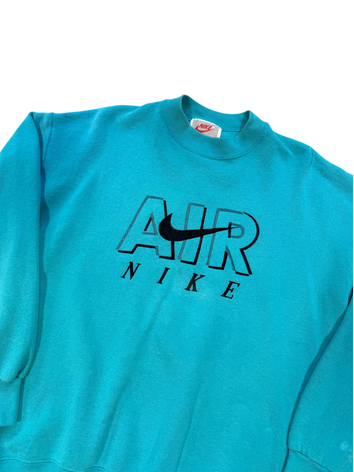 (L) 90’s Nike Teal Bootleg Crewneck