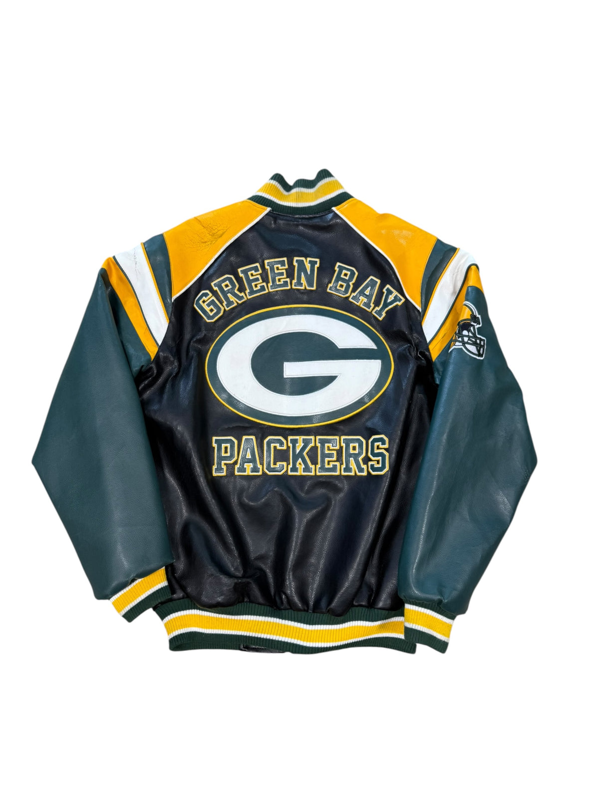(S) Vintage Green Bay Packers NFL Leather Jacket