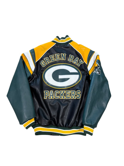 (S) Vintage Green Bay Packers NFL Leather Jacket