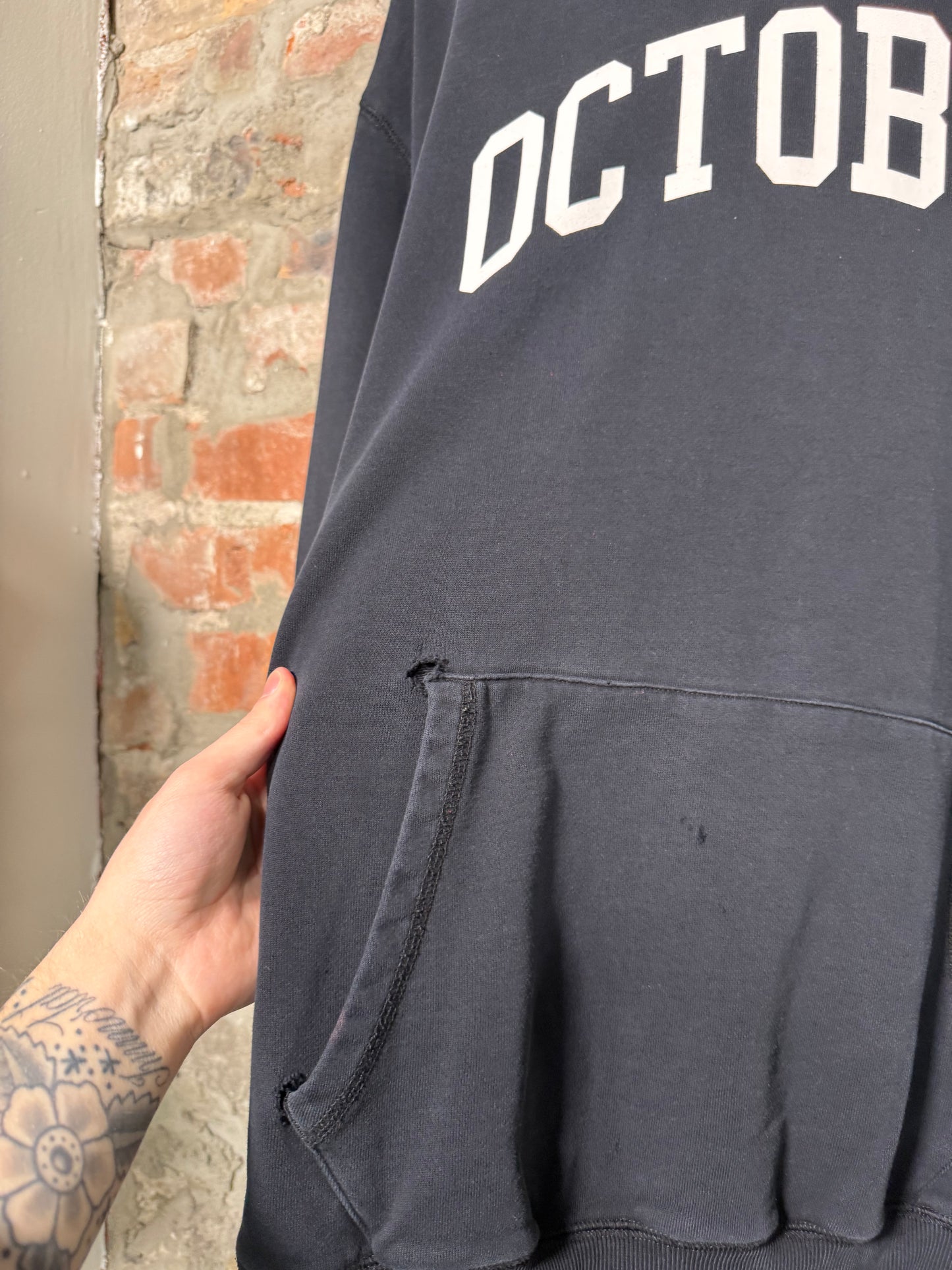 (XXXL) Octobers Very Own Black Spell Out Hoodie