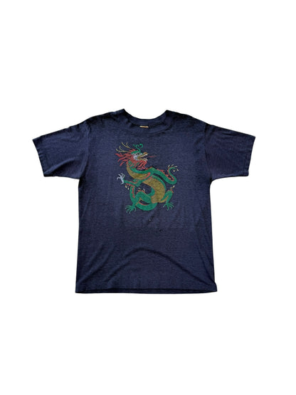 (L) Vintage 1980s Chinese Dragon Tshirt