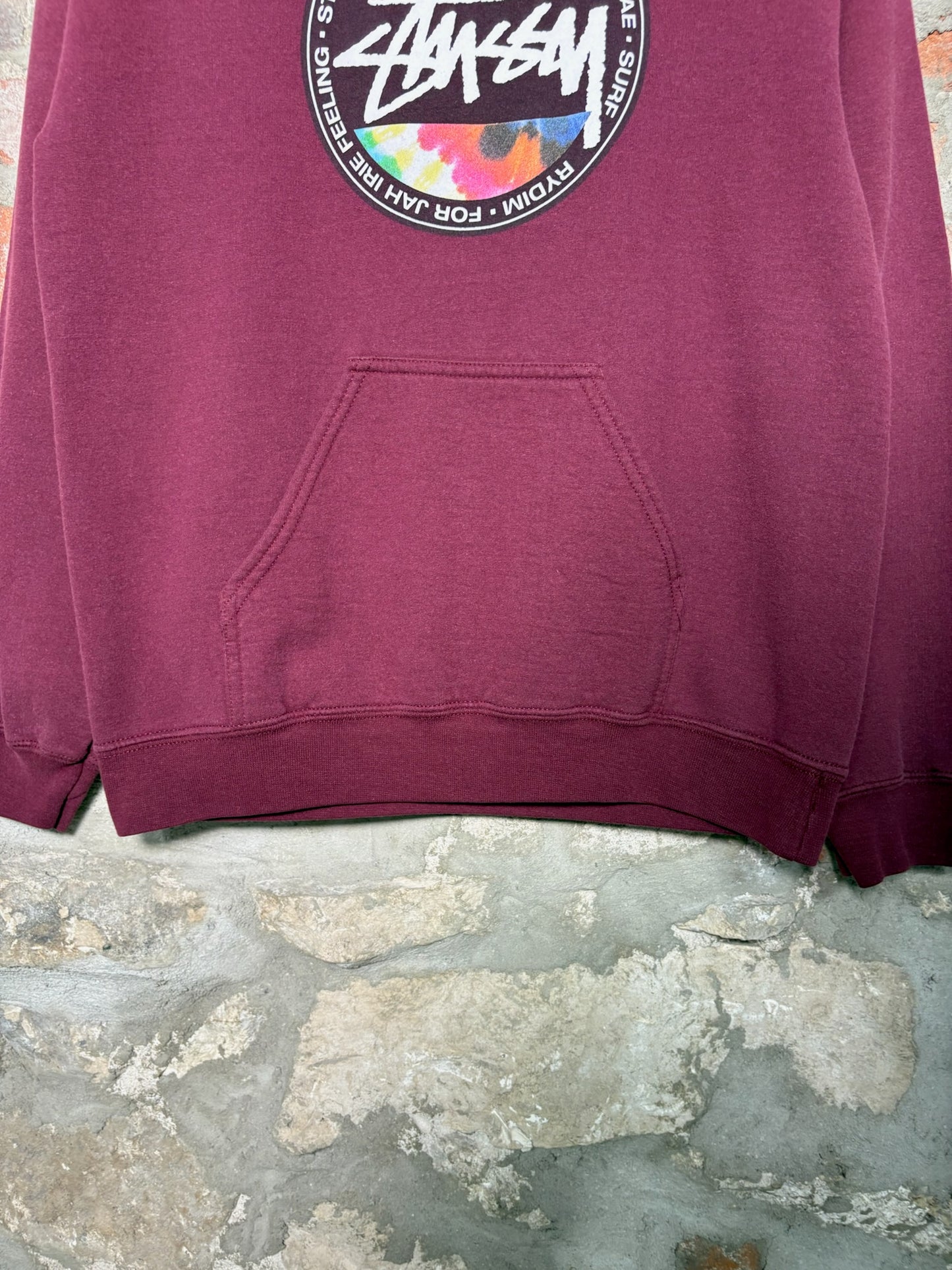 Stussy Tye Dye Logo Hoodie Sz S