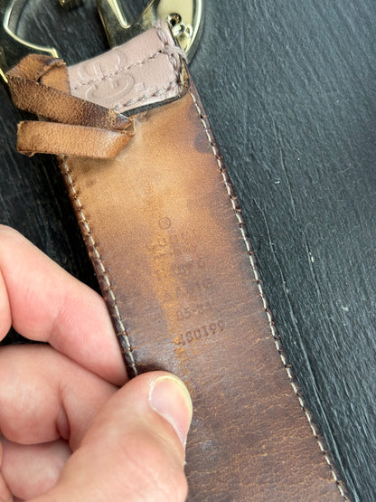 (34W) Gucci Pink Guccissima Leather Belt