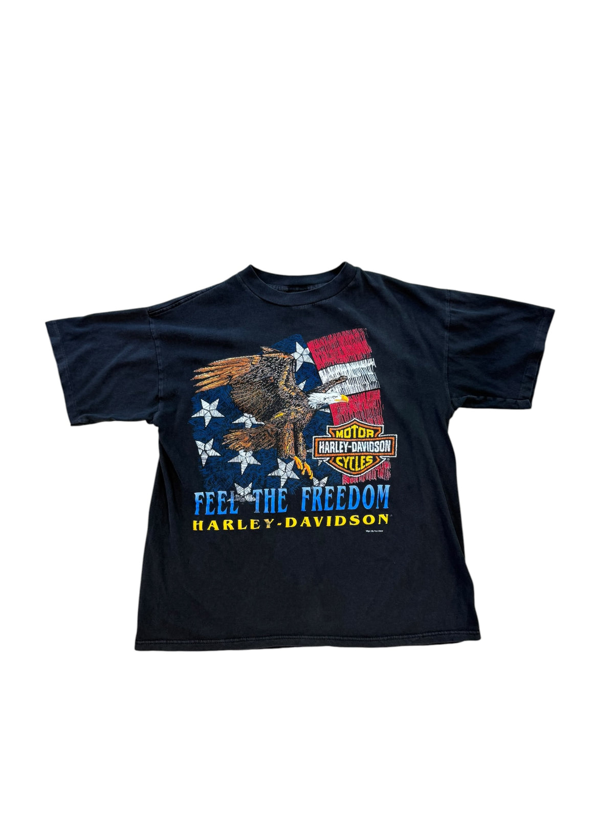 (L) 90’s Harley Davidson Feel The Freedom Tee
