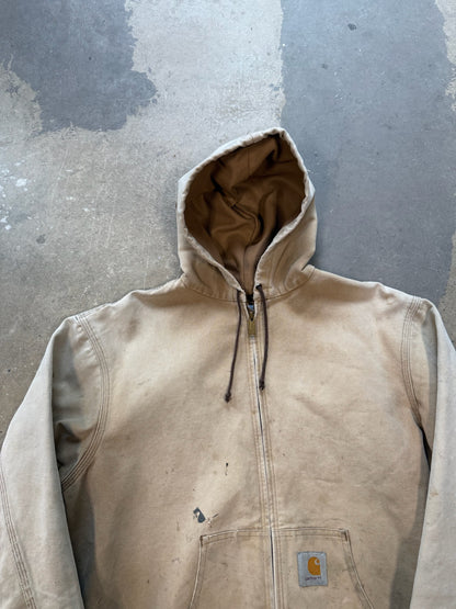(XL)  Y2K Trashed Carhartt Tan Active Jacket