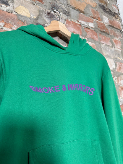 Anti Social Social Club Smoke & Mirrors Green Hooded Sweater Sz M