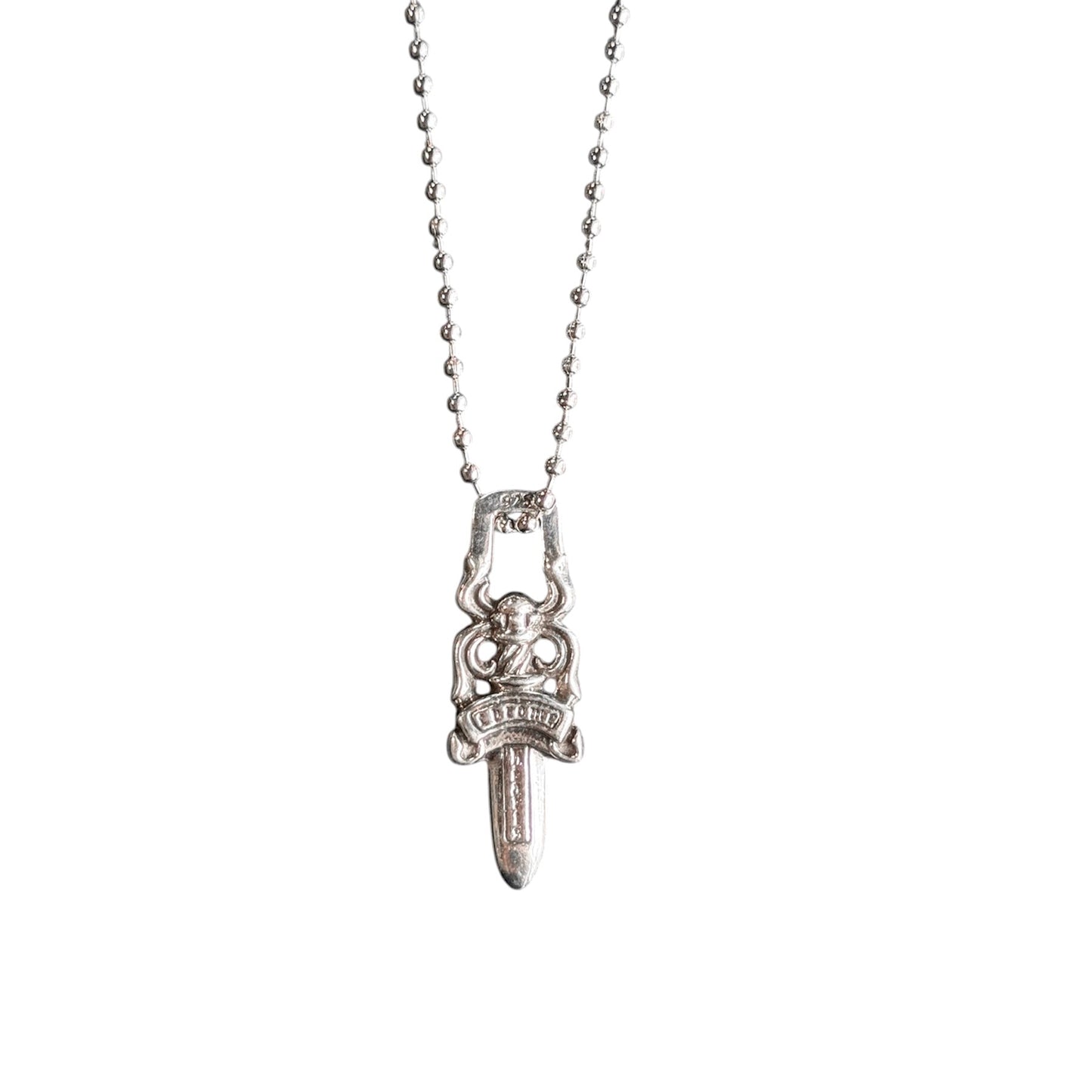 (22 inch) Chrome Hearts Dagger Pendant W Chain