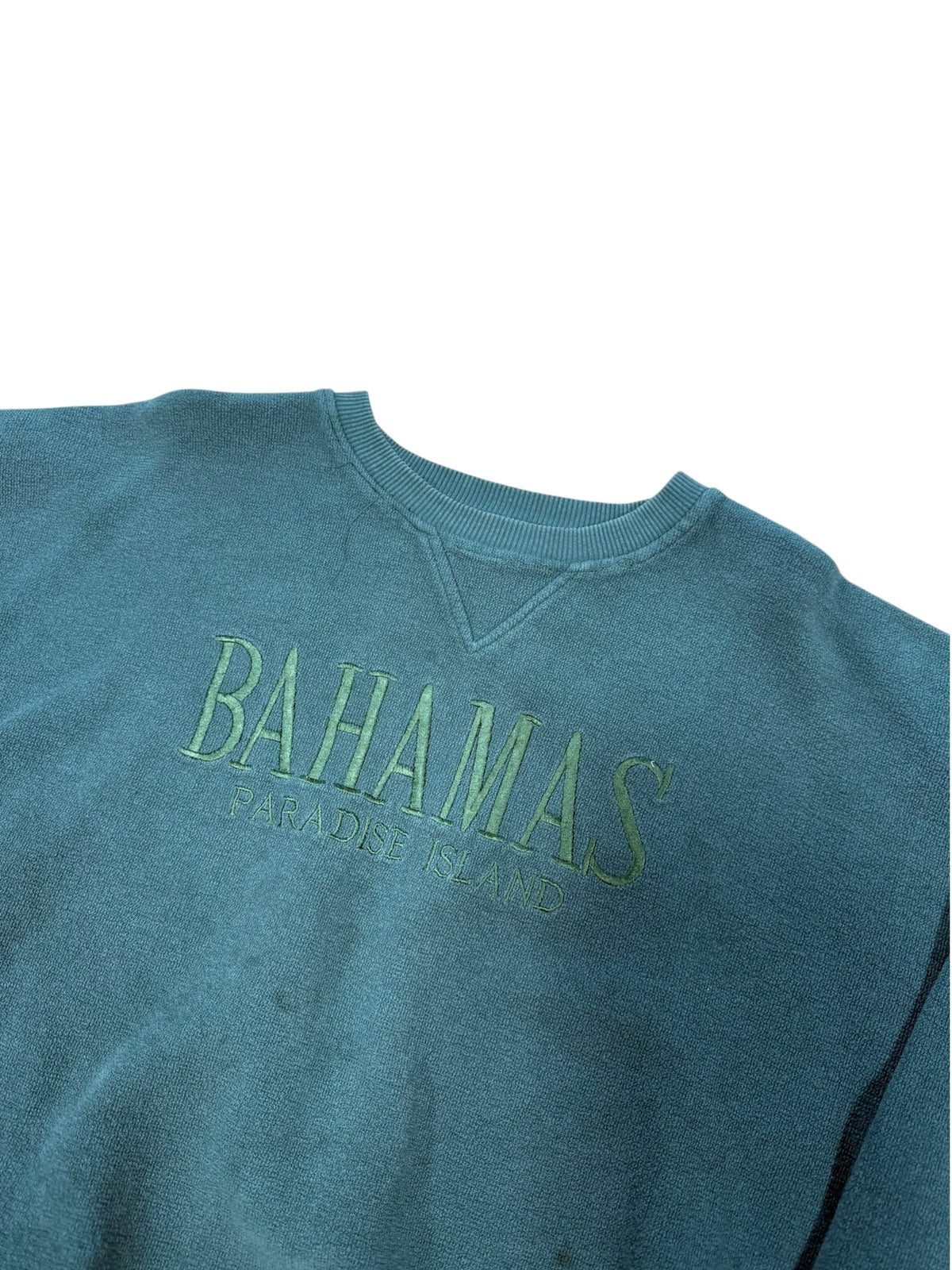(XL) 90’s Bahamas Paradise Island Green Crewneck