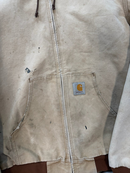 (XL)  Y2K Trashed Carhartt Tan Active Jacket