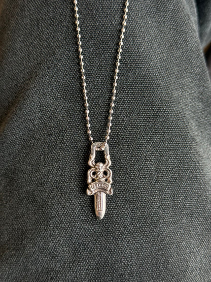 (22 inch) Chrome Hearts Dagger Pendant W Chain