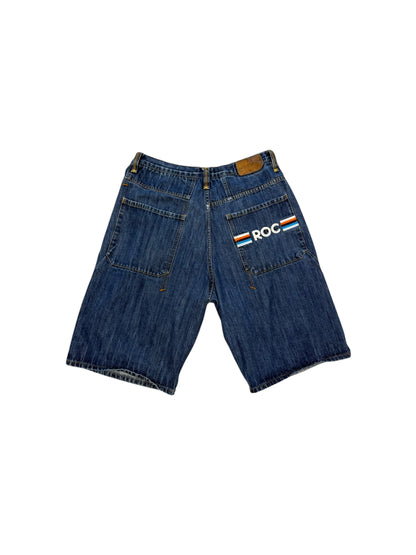 (36W) Vintage Rocka Wear Embroidered Denim Jorts
