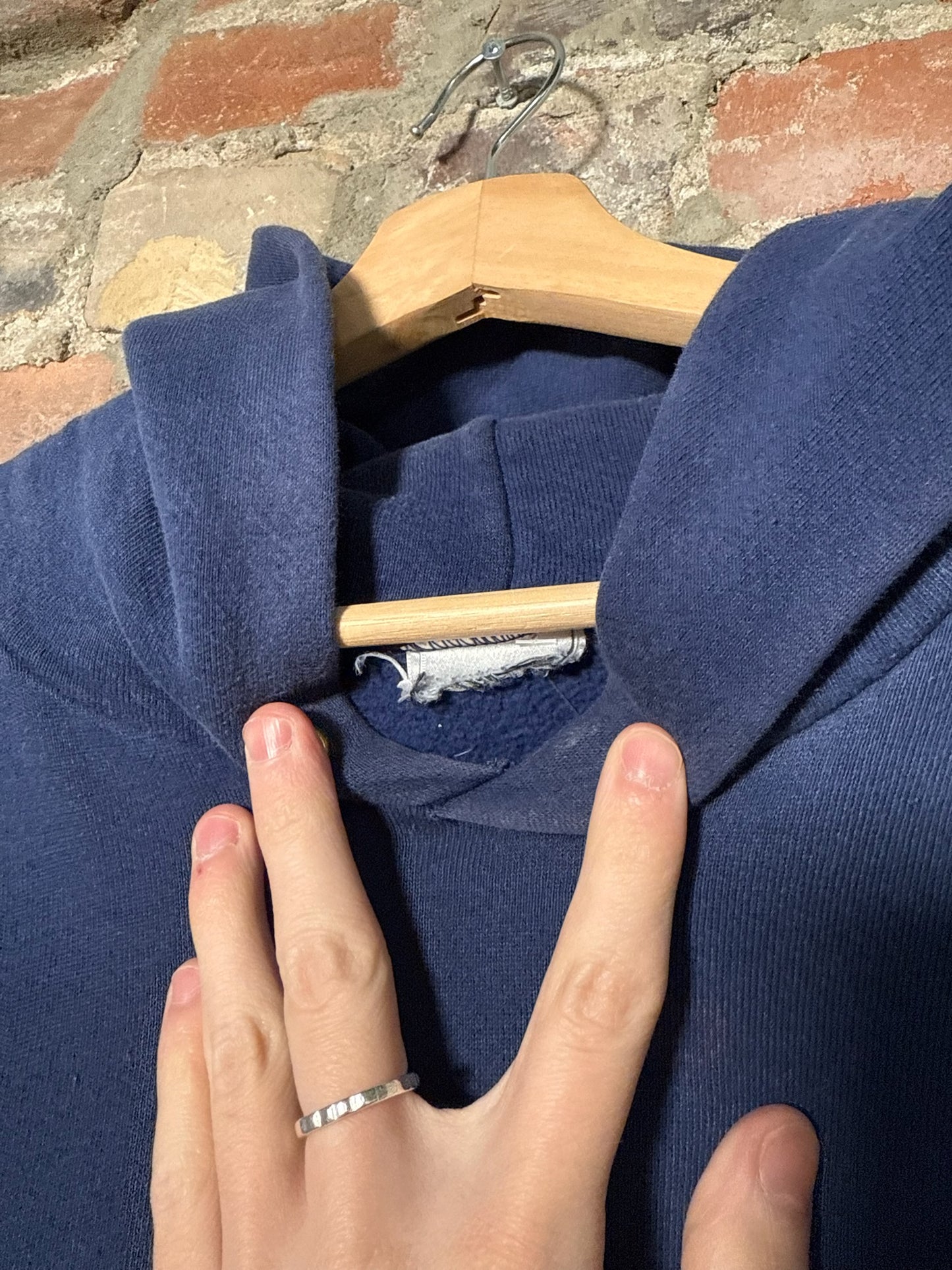 90s Nike Navy Swoosh Hoodie Sz L