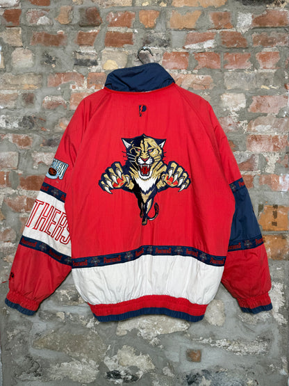 1990s Florida Panthers Zip-Up Pro Player Jacket Sz XL
