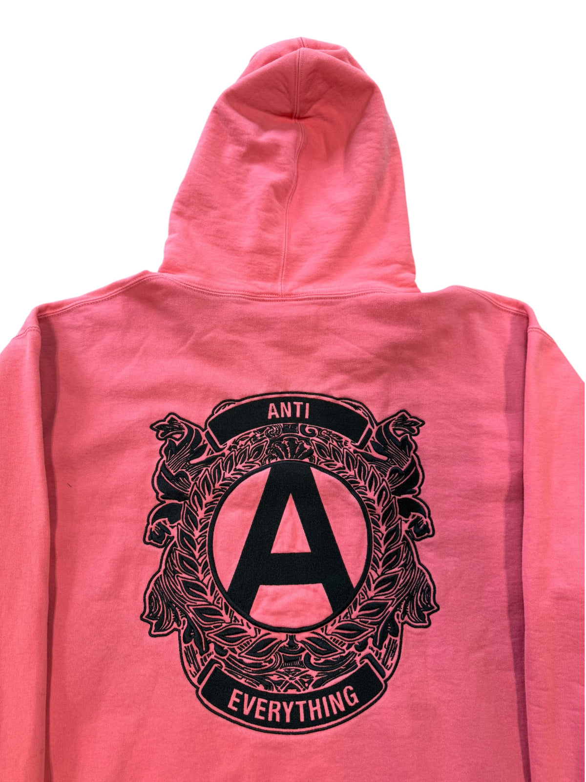 (XL) Supreme Anti Eveything Pink Hooded Sweatshirt
