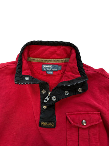 (L) 90s Polo Quarter zip Sweater
