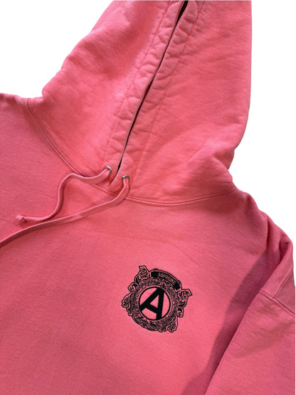 (XL) Supreme Anti Eveything Pink Hooded Sweatshirt