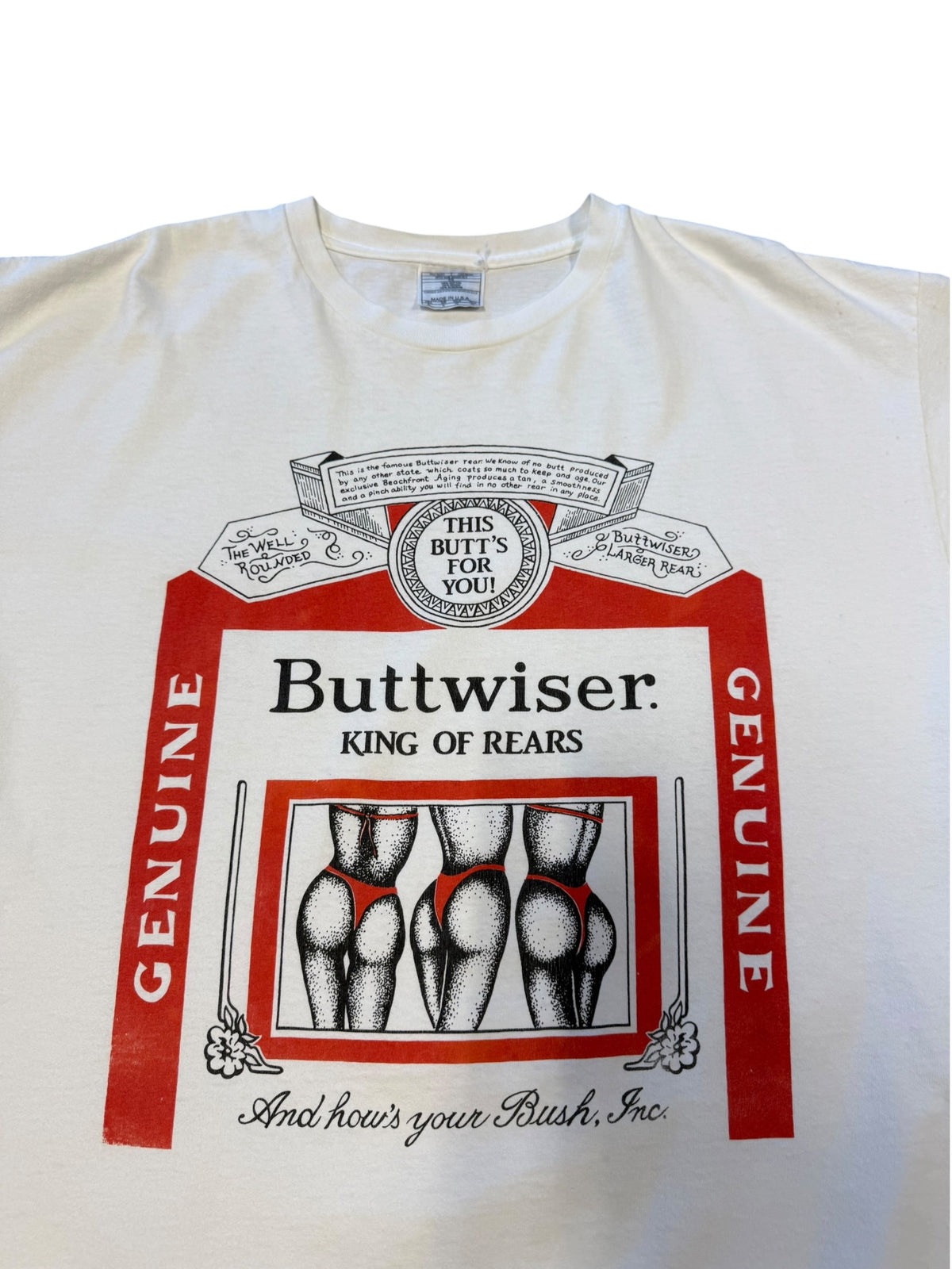 (XL) 90’s “Buttwiser” Parody Tee