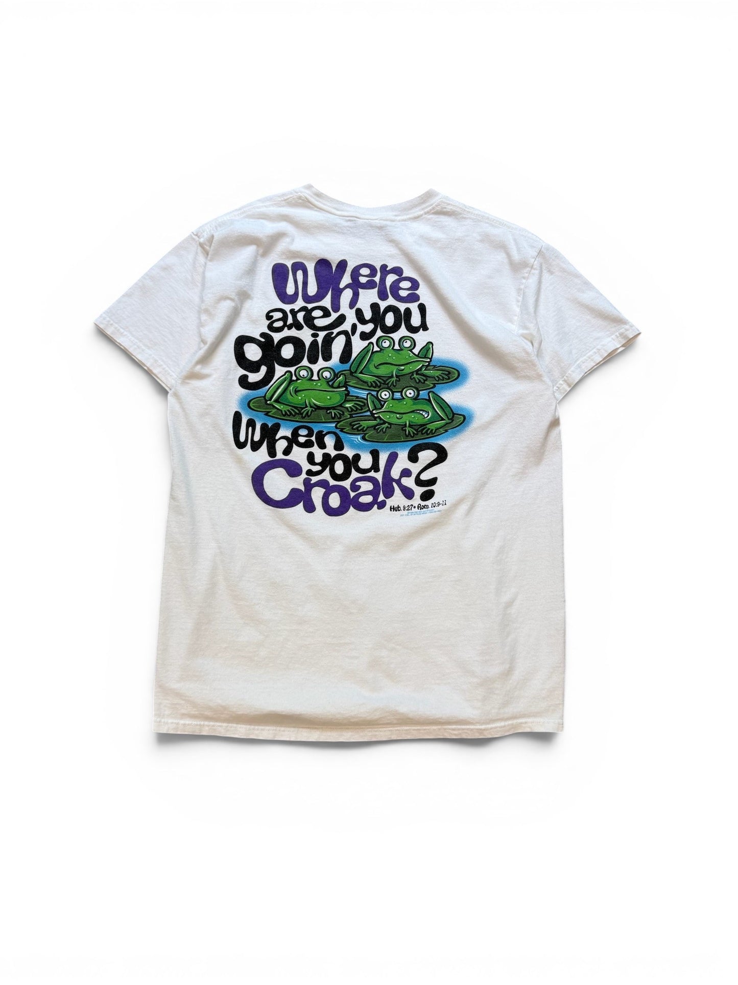 (L) Vintage 1998 Frog Satire Religious Joke Tshirt