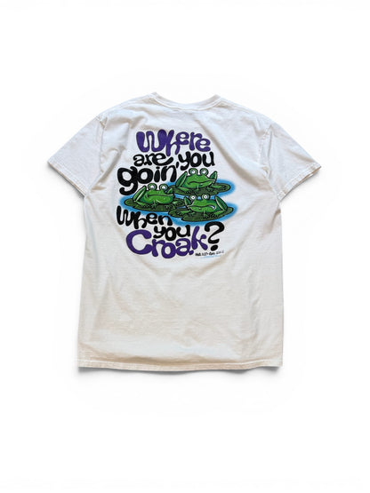 (L) Vintage 1998 Frog Satire Religious Joke Tshirt