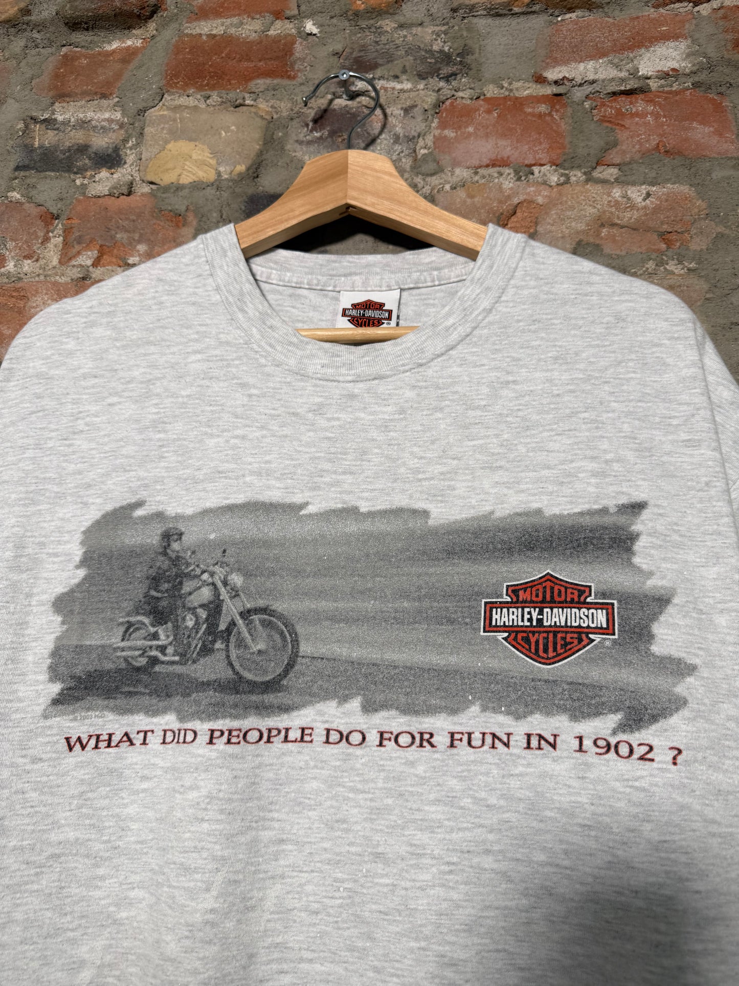 (XL) 2003 Harley Davidson “For Fun”Grey tee