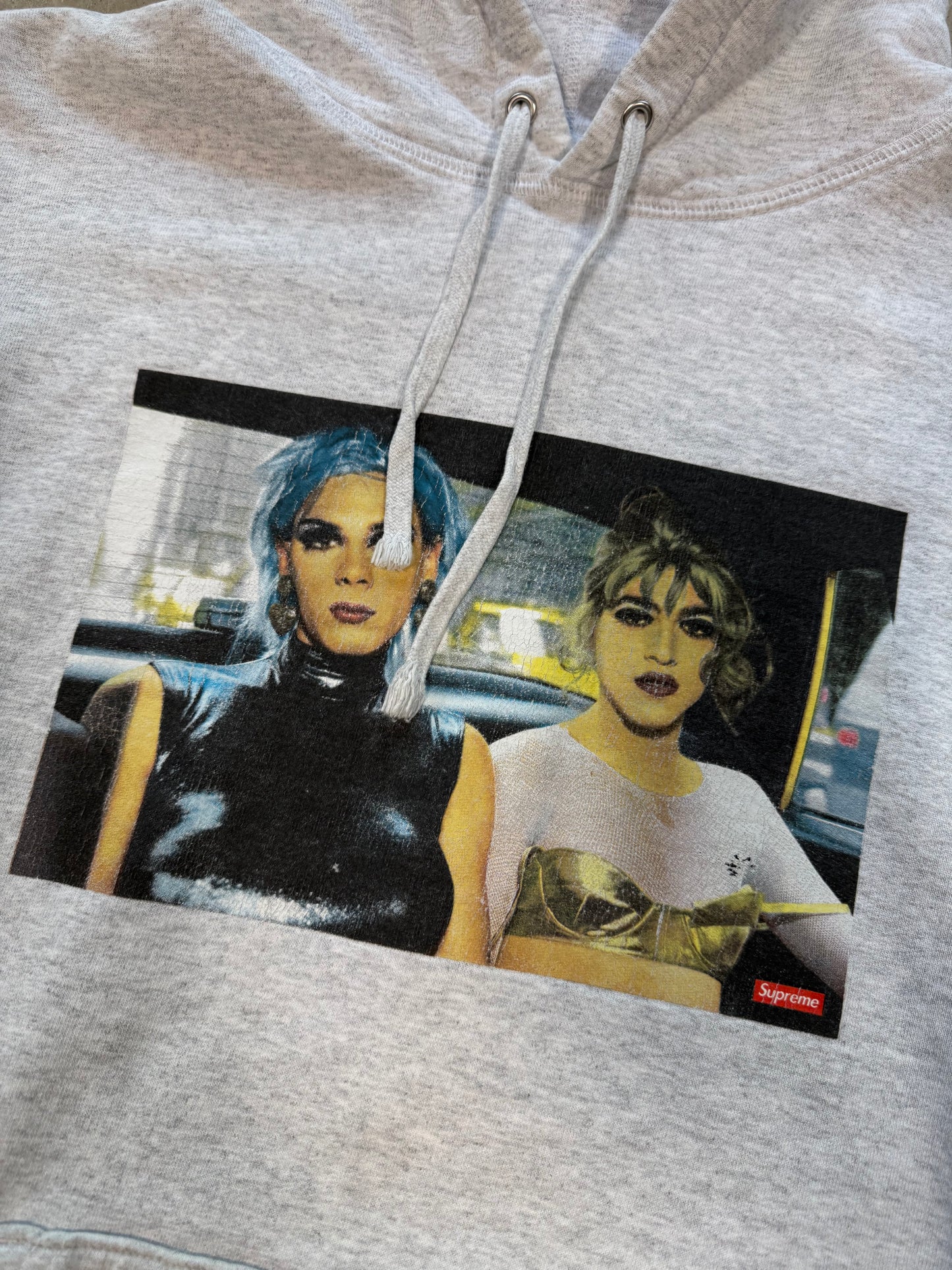 (L) Supreme Nan Goldin Misty & Jimmy Paulette Hoodie Grey