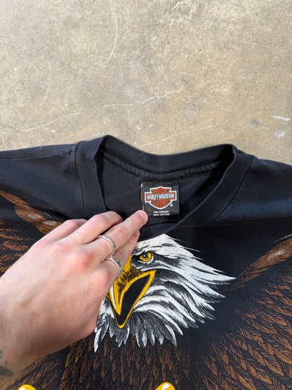 (L) Harley Davidson Eagle All Over Print Tee