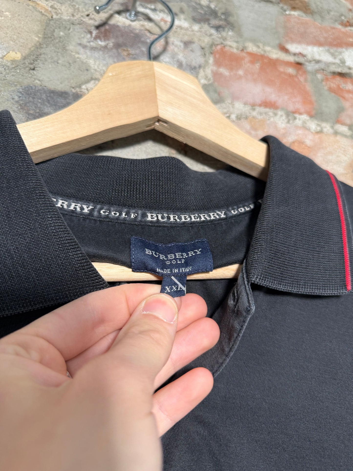 90s Burberry Golf Polo Shirt Sz XXL