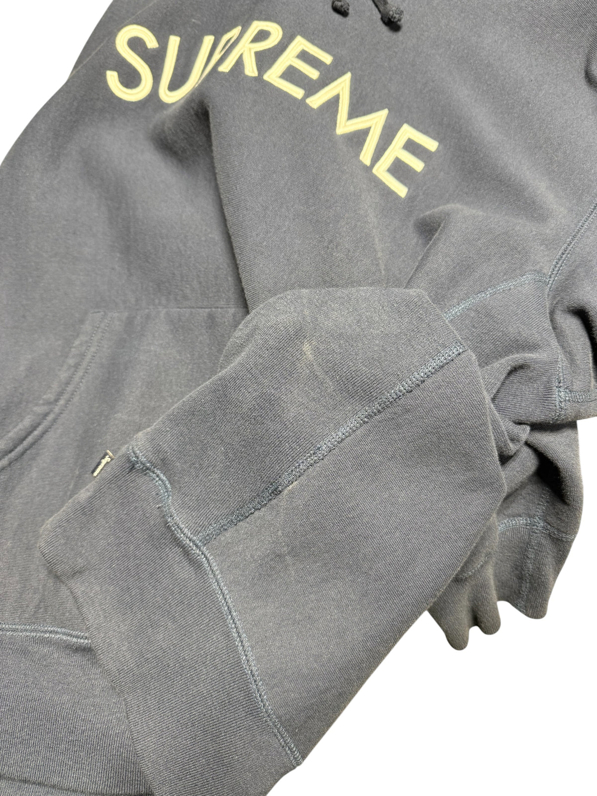 (XL) Supreme Navy Spell Out Hoodie