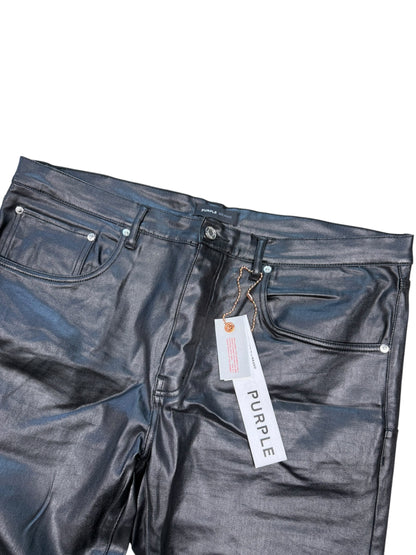 (40) Purple Waxed Leather Jeans