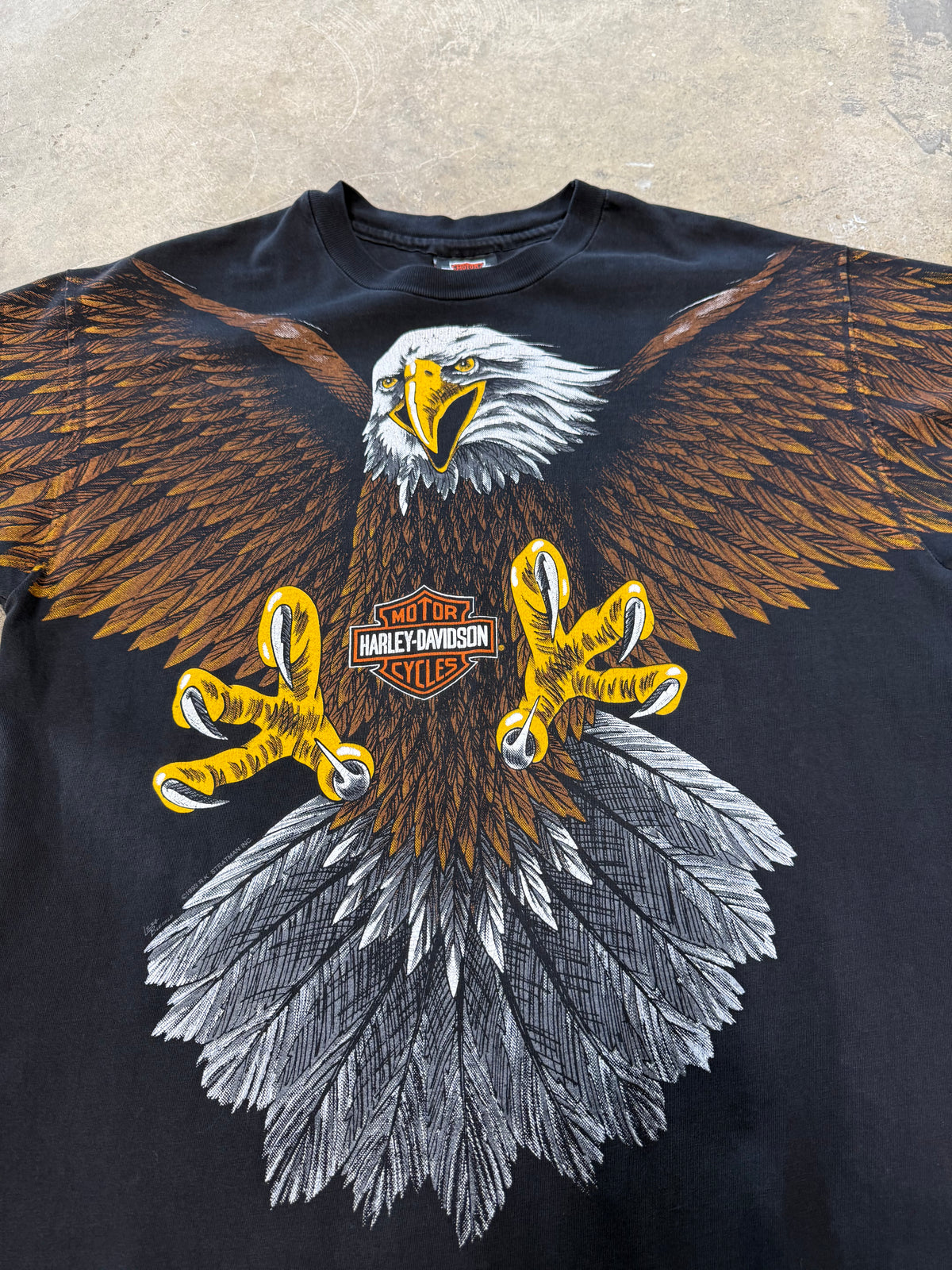 (L) Harley Davidson Eagle All Over Print Tee