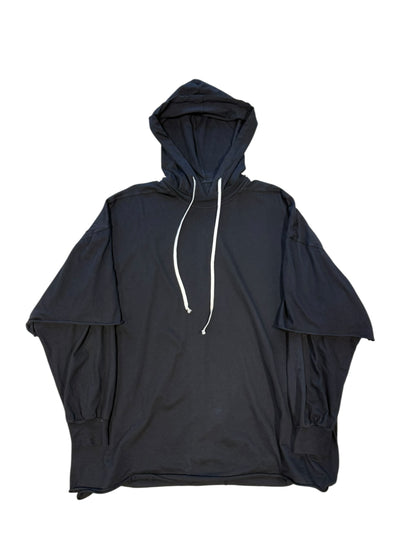 (XL) Rick Owens DRKSHDW Tommy Hustler Hoodie Black