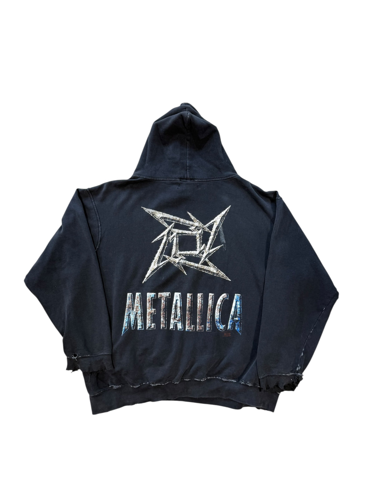 (XL) Vintage Metallica Ninja Star Trashed Hoodie
