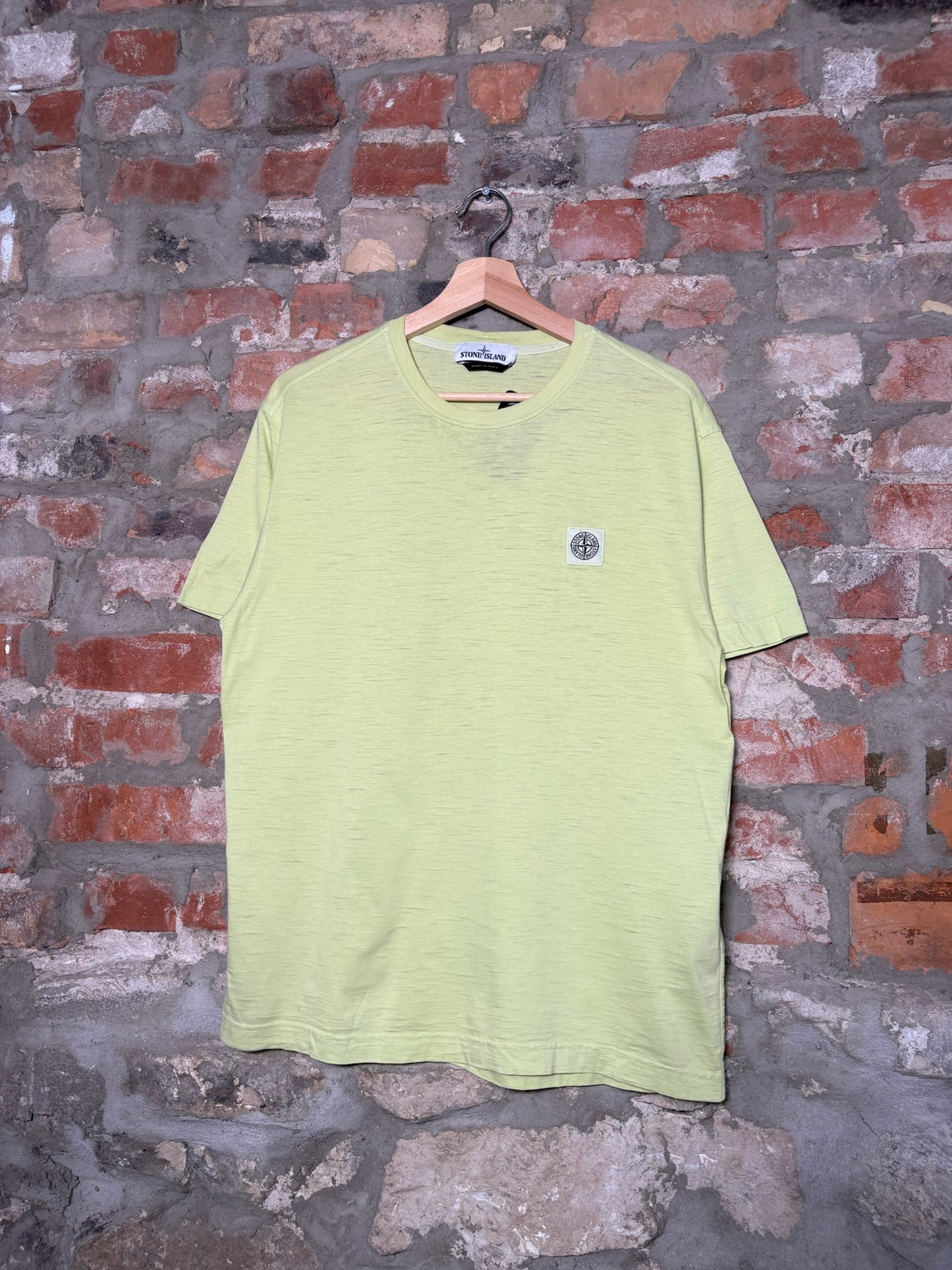 Stone Island Lime Green Tee Sz L