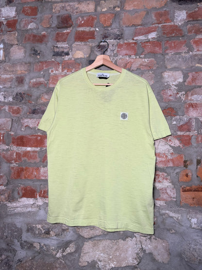 Stone Island Lime Green Tee Sz L