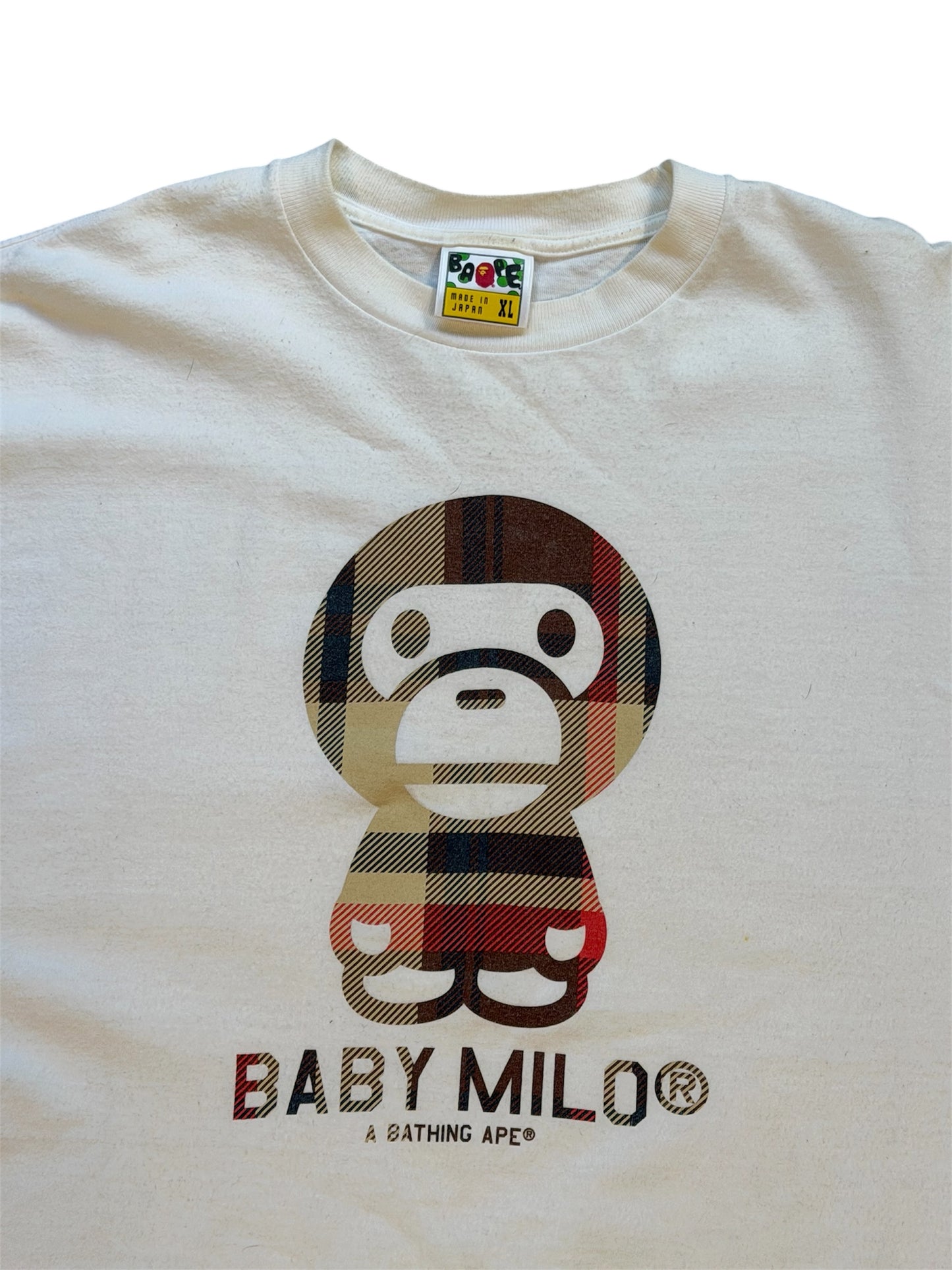 (XL) Bape Check Big Baby Milo Tee