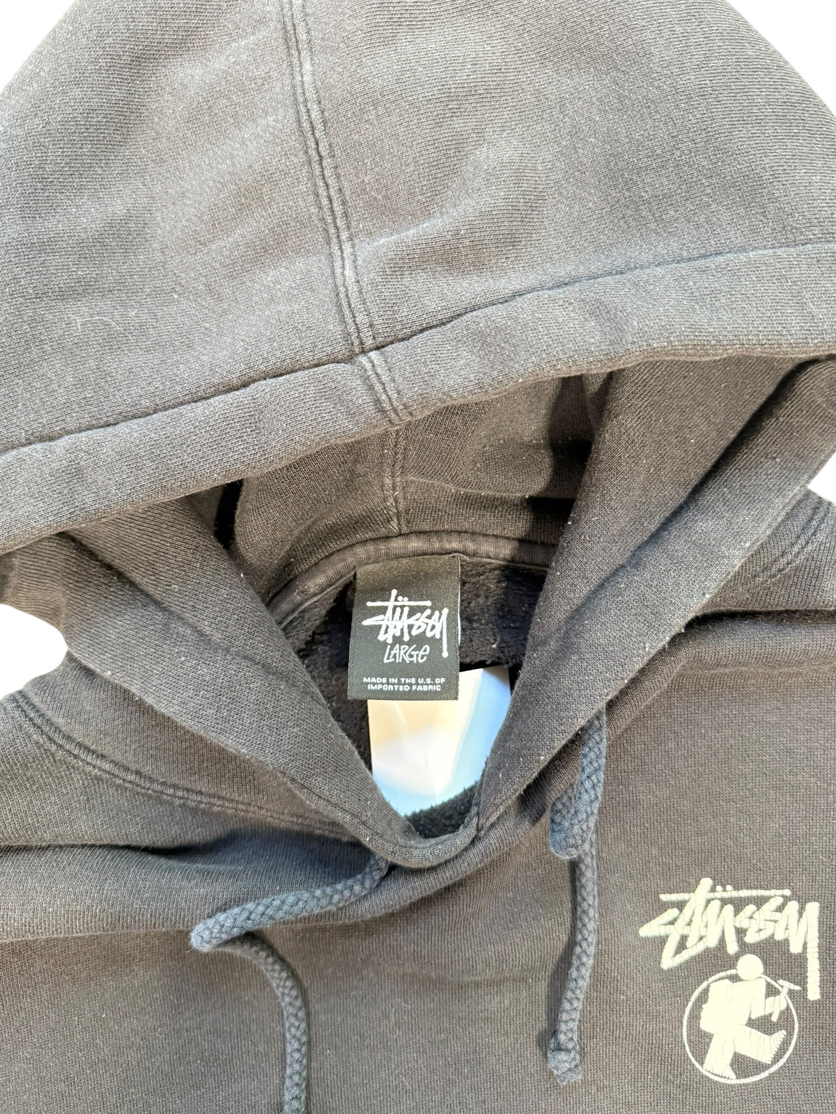 (L) Stussy Outdoor Man Hoodie Black
