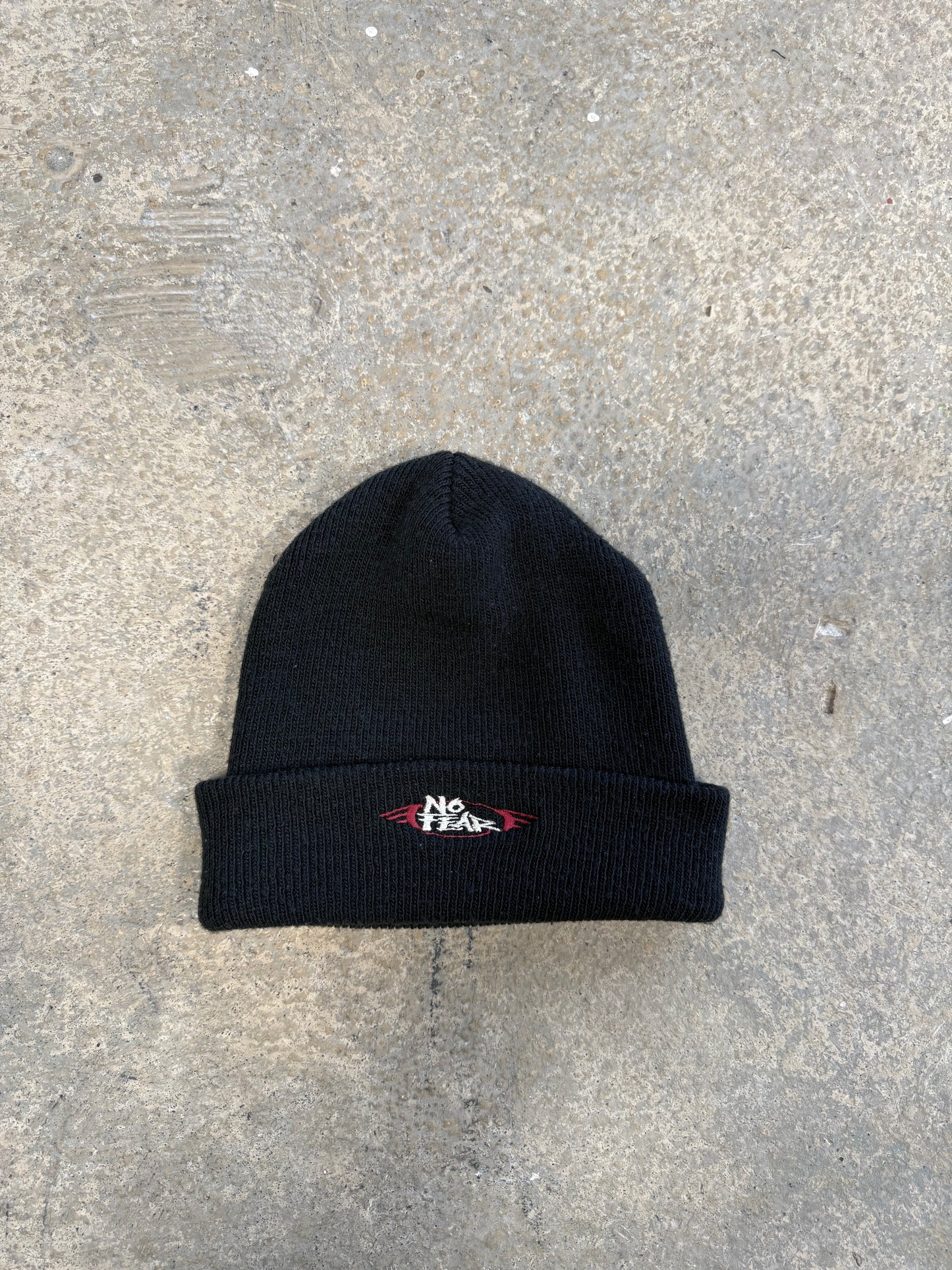 Y2K No Fear Ribbed Beanie OSFA
