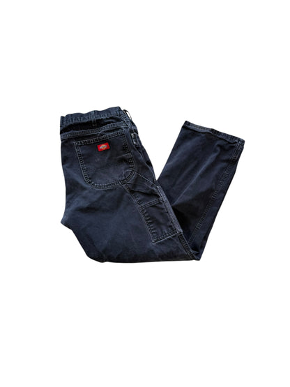 (36 Waist) Vtg Dickes Black Carpenter Pants