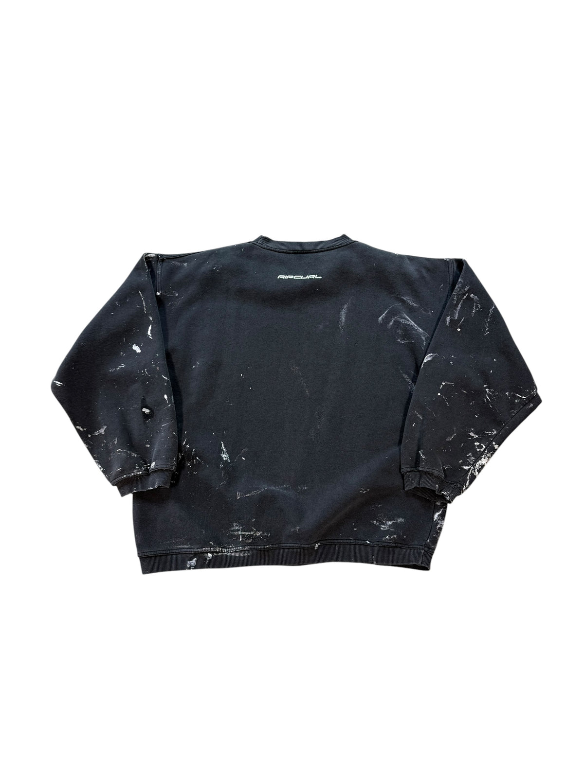 (L) Vintage Rip Curl Camping Sign Distressed Crewneck Sweater